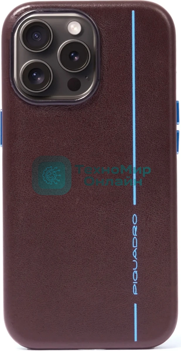 Чехол Piquadro для Apple iPhone 15 Pro Blue Square коричневый (AC6438B2/MO)