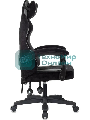 Кресло игровое Knight Wolf черный/серый крестов. пластик