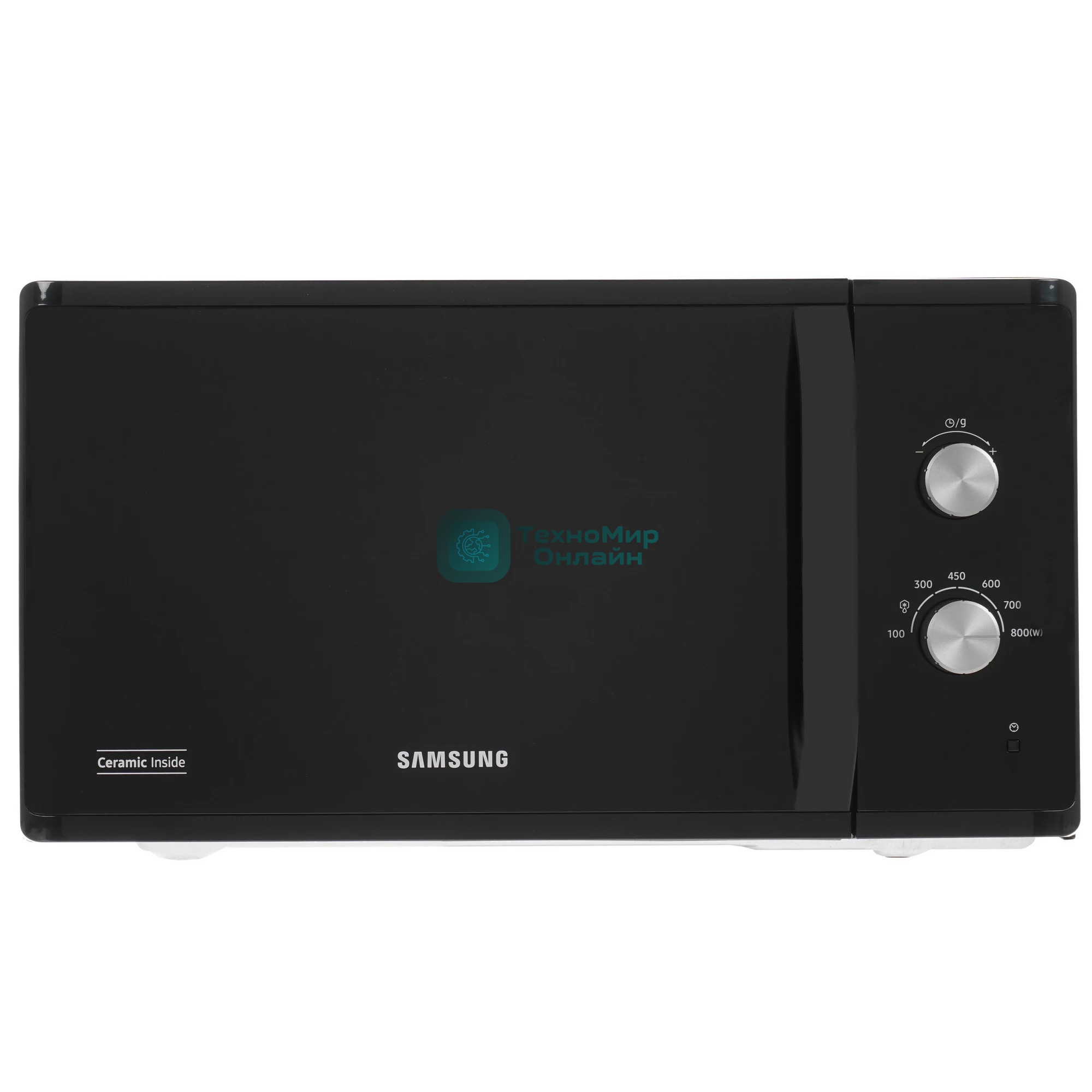 Микроволновая печь Samsung MS23K3614AK черный/серебристый, 23 л, 800 Вт, переключатели - поворотный механизм