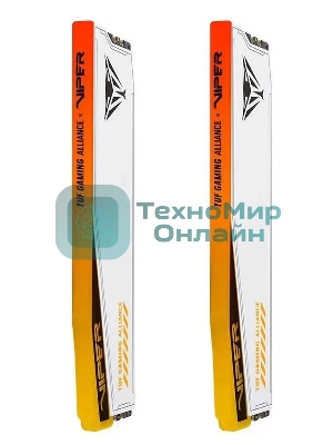 Оперативная память Patriot Viper Elite 5 TUF Gaming, DDR5, 32Gb (2x16 GB), 6000 MHz, CL36, DIMM, радиатор, RGB, белый