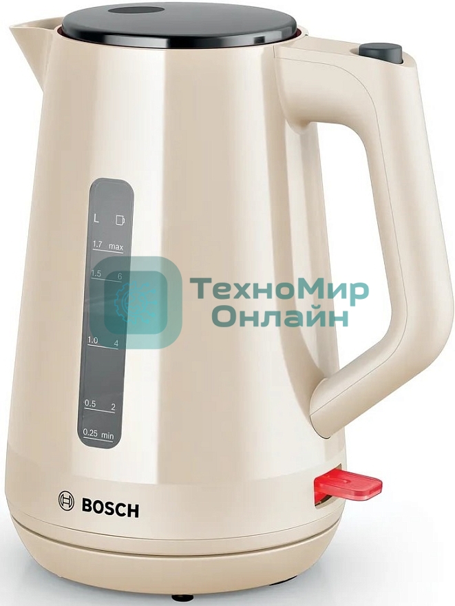 Чайник электрический Bosch TWK1M127 бежевый, 1.7 л, 2400 Вт