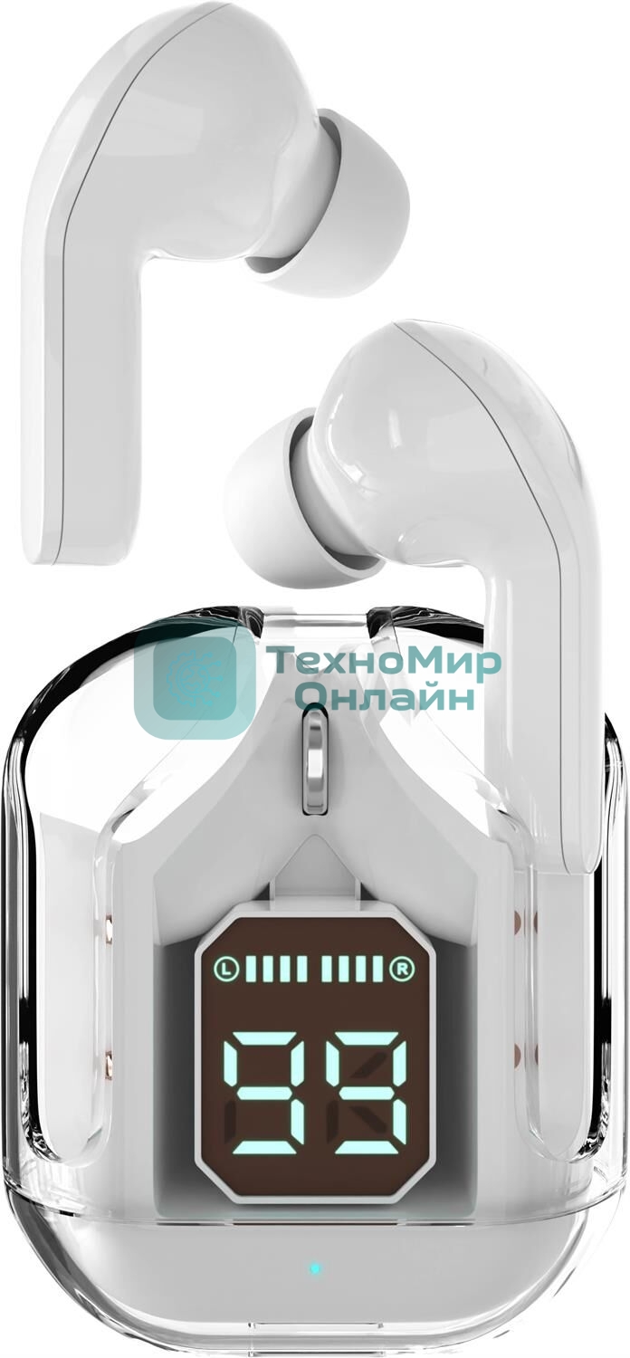 Наушники TWS More Choice BW07 белый, вкладыши, Bluetooth, до 4 ч