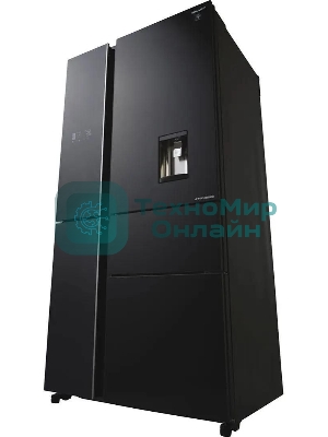 Холодильник Sharp SJWX99ABK черный четырехкамерный 423/227л морозилка снизу, No Frost, Side by Side