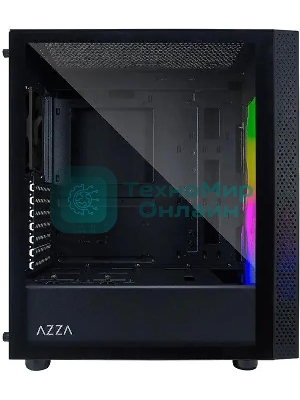 Компьютерный корпус Azza Celesta F черный без БП ATX 5x120мм 5x140мм 2xUSB 2.0 1xUSB 3.0 audio bott PSU