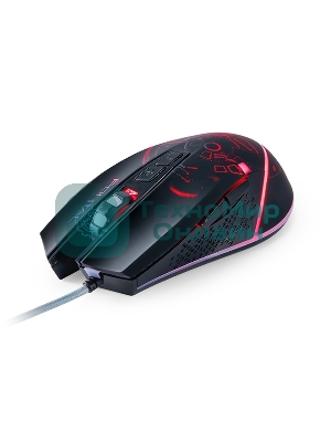 Мышь проводная Qumo Portal M39 черный, 3200 dpi, USB, кнопки - 6