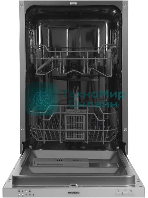 Встраиваемая посудомоечная машина Hyundai HBD 440P, белый, 44.8 см, 9 компл., 49 дБ, класс A++