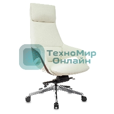 Кресло Бюрократ DAO-2 белый, кожа, подголовник