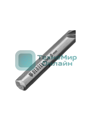 Сверло спиральное по металлу Denzel 8 x 117мм, Р6М5, Golden Tip