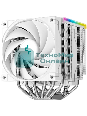 Кулер для процессора DEEPCOOL AK620 DIGITAL SE WH LGA20XX/1700/1200/115X/AM5/AM4 (9шт/кор, TDP 260W, PWM, DUAL Fan 120мм, 6 тепл. трубок, ARGb, белый) RET (R-AK620-WHADMN-GJD)