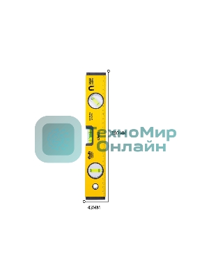 Строительный уровень Deli DL290300 300мм Алюминиевый сплав. Мягкая резина на обоих концах. Магнит для удобства эксплуатации. Измерение под углом 45°.
