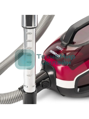 Пылесос Hyundai HYV-C3370 белый/красный, 380/2400 Вт, уборка сухая, пылесборник контейнер 3.5 л