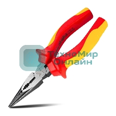 Диэлектрические удлиненные плоскогубцы Deli DL512106 160мм, сталь Cr-V, сертификат VDE для работ под напряжением до 1000 В