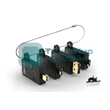 Кольцо Infobit iCable AR11 с переходниками: DP, Mini DP, Mini HDMI и USB C папа на HDMI мама, поддержка 4K30