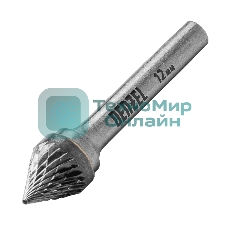 Борфреза по металлу Denzel твердосплавная, зенкер 60 град., тип-J, 12 мм