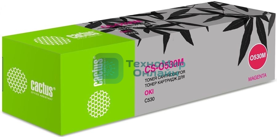Картридж лазерный Cactus CS-O530M (44469753) пурпурный (5000 стр.) для OKI C530