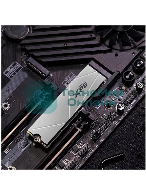 Накопитель SSD ADATA XPG GAMMIX S60, 2Tb, PCIe 4.0 x4, M.2 2280, NVMe, R/W 5000/4200, с радиатором