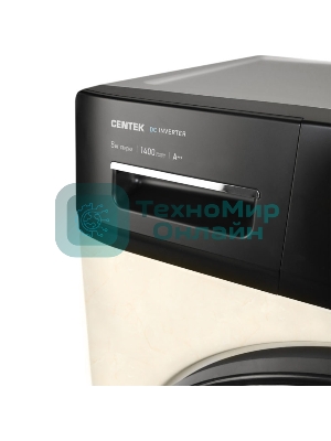 Стиральная машина Centek CT-1959 бежевый, загрузка фронтальная 8 кг, 1400 об/мин., класс: А+++