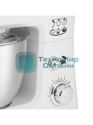 Миксер планетарный Delta LUX DE-7900Р белый с серым: 1000 Вт,чаша из нерж.стали-3,5л (2)