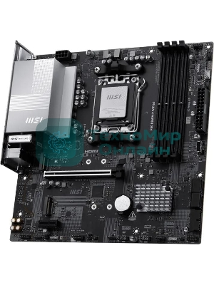 Материнская плата MSI PRO B840M-P WIFI6E, AM5, AMD B840, 4xDDR5, 4xSATA, 2xM.2, 1xPCIe 4.0 x16, 1xPCIe 3.0 x1, 1xHDMI, 1x2.5Gb LAN, Wi-Fi 6E, Bluetooth 5.3, 1xUSB-C 10Gbps, 1xUSB-A 10Gbps, 2xUSB-A 5Gbps, 4xUSB-A 2.0, 3x3.5 мм, 7.1, mATX