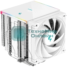Кулер для процессора DEEPCOOL AK620 DIGITAL SE WH LGA20XX/1700/1200/115X/AM5/AM4 (9шт/кор, TDP 260W, PWM, DUAL Fan 120мм, 6 тепл. трубок, ARGb, белый) RET (R-AK620-WHADMN-GJD)