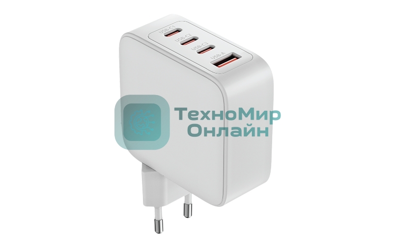 Сетевое зарядное устройство OLMIO Type-C х 3, 100W, QC3.0, PowerDelivery3.0, GAN, PPS, белое