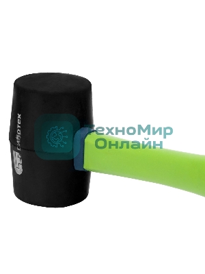 Киянка резиновая Сибртех 450 г, черная резина, фибергласовая рукоятка