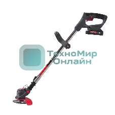 Триммер аккумуляторный Победа ТА 200, 20/21В, с 1 акб 1,5Ач и зу, макс 145мм, пластик. ножи (10шт) + мет. диск 40Т, телескоп