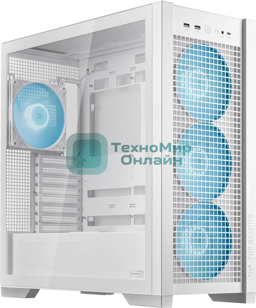 Компьютерный корпус ASUS TUF GAMING GT302 TG ARGb белый/GT302/ARGb FANS/WHT (90DC00I3-B19000)