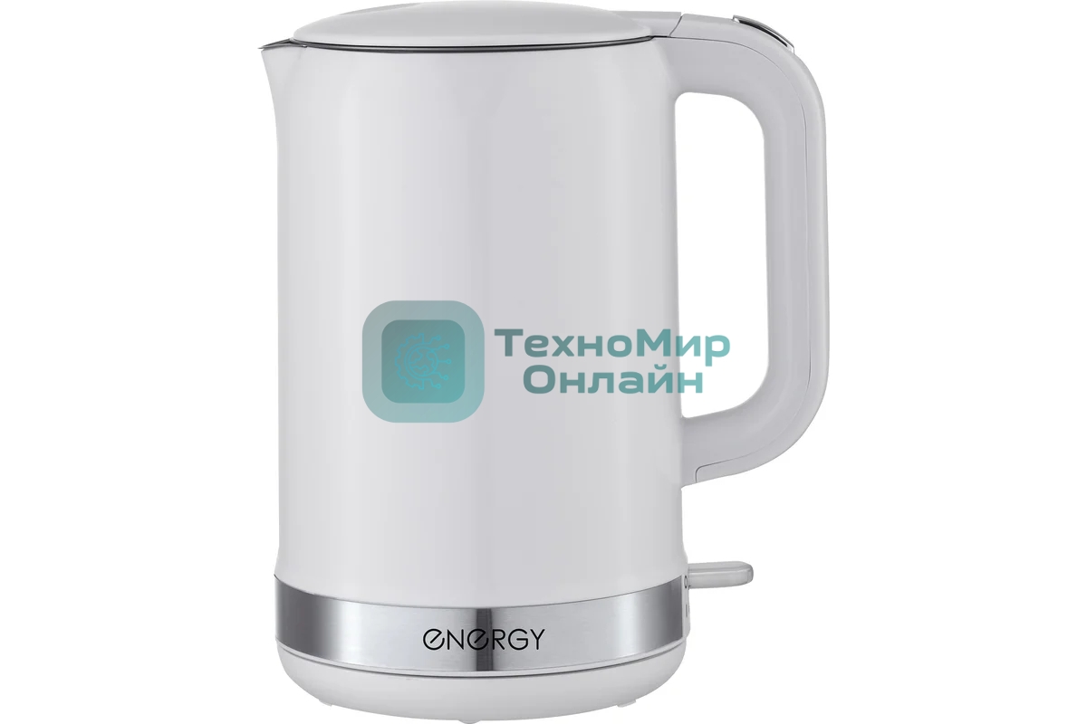 Чайник электрический Energy E-218 белый, диск 1.7 л