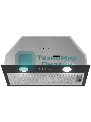 Вытяжка встраиваемая Maunfeld Trapeze 602M черный, 60 см, 1150 куб. м/ч, 54 дБ