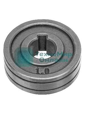 Подающий ролик Denzel V профиль под стальную проволоку 0,8-1 мм, 2 шт