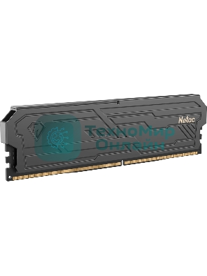 Оперативная память Netac Shadow III, DDR4, 8GB (1x8GB), 3200 MHz, CL16, с радиатором, черный