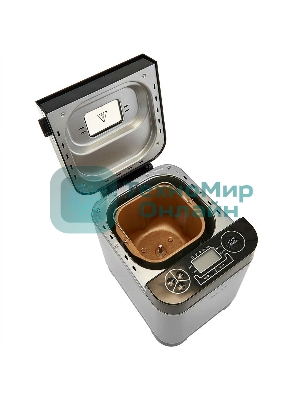 Хлебопечка Delta Lux DL-8008В серебристый с черным