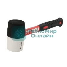 Киянка резиновая Matrix 11172, 680 г, черно-белая резина, фибергласовая рукоятка