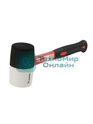 Киянка резиновая Matrix 11172, 680 г, черно-белая резина, фибергласовая рукоятка