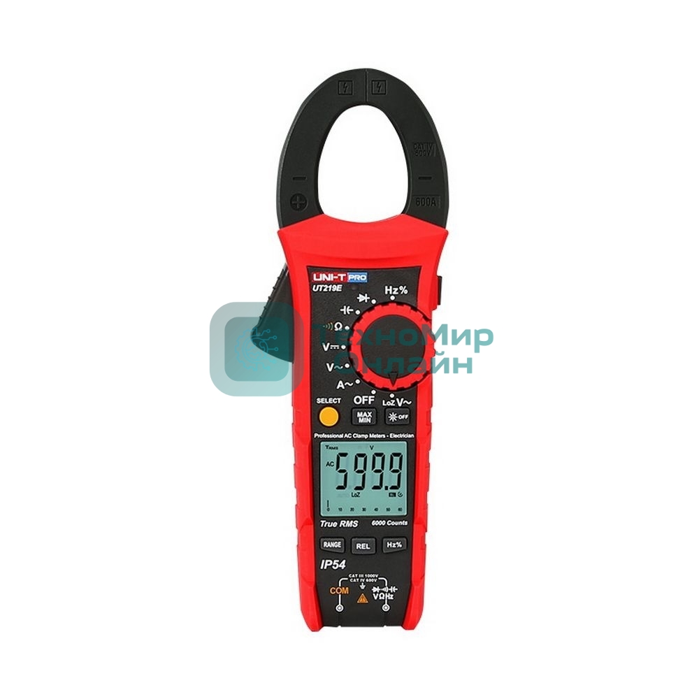 Токоизмерительные клещи UNI-T UT219E, 1000В, 600А, 60МОм