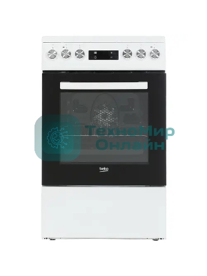 Плита электрическая Beko FSM57300GW белый, конфорок 4 электрических, духовка 55 л, 50 см x 85 см x 60 см