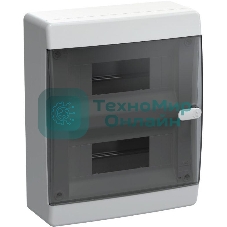 Корпус пластиковый IEK UNION Compact ЩРН-П-18 IP41 черная прозрачная дверь (UIC-KP12-N-18-41-K01)