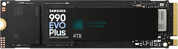 Накопитель SSD Samsung 990 EVO Plus, 4 ТБ, M.2 2280, PCIe 4.0 x4, NVMe 2.0, R/W 7250/6300