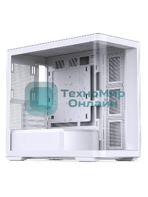 Корпус без блока питания JONSBO D300, Mini-Tower, TG, no fan, 2xUSB-A 3.2 + 1xUSB-C 3.2, mATX, mITX White
