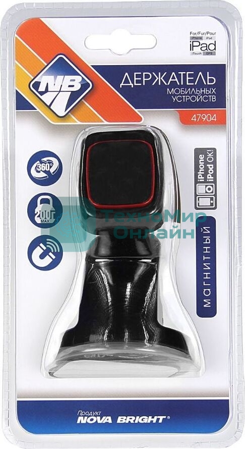 Универсальный держатель NOVA BRIGHT на присоске с фиксатором 47904