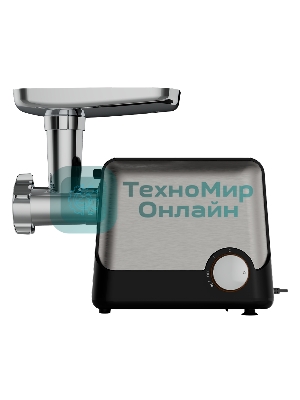 Мясорубка электрическая GARLYN MG-1500 серый/черный, 2000 Вт, 2.5 кг/мин, реверс, защита от перегрузки, насадки - 9