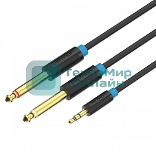 Кабель Vention аудио Jack 3,5 мм M/2Jack 6,5 мм M - 2 м