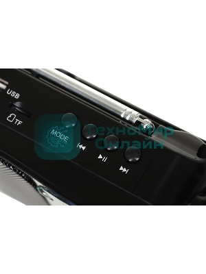 Радиоприемник портативный Сигнал РП-233BT черный USB microSD
