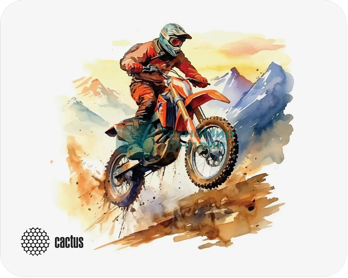 Коврик для мыши Cactus Motobike 250x200x3мм (CS-MP-D12S)