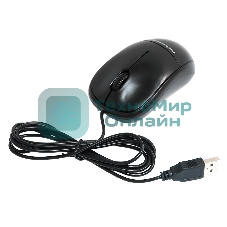 Мышь проводная Nakatomi MON-05U черный, 1000 dpi, USB, кнопки - 3