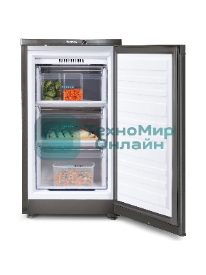 Морозильная камера Бирюса W412 графит, 80л, 3 ящика