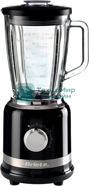 Блендер стационарный Ariete Moderna 0585/02 черный, 1000 Вт, 4 скорости, турбо