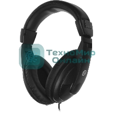 Проводные наушники Oklick HP-M211V черный, полноразмерные, Jack 3.5 мм