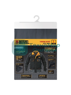 Куртка профессиональная рабочая Denzel 65% полиэстер 35% хлопок, L
